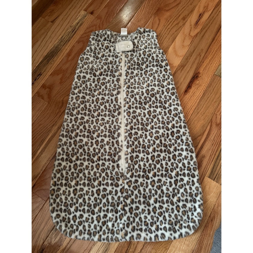 HB Baby Fleece Sleep Bag/Sack Leopard Print Wearable Blanket 0-6M
